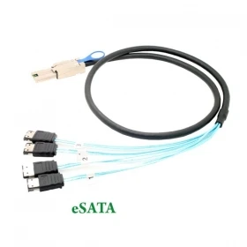 

20pcs / lots SFF-8088 TO eSATA 7Pin Mini-SAS 26P TO 4 ESATA EXTERNAL HARD DISK DRIVE cable 1m , Free shipping By Fedex