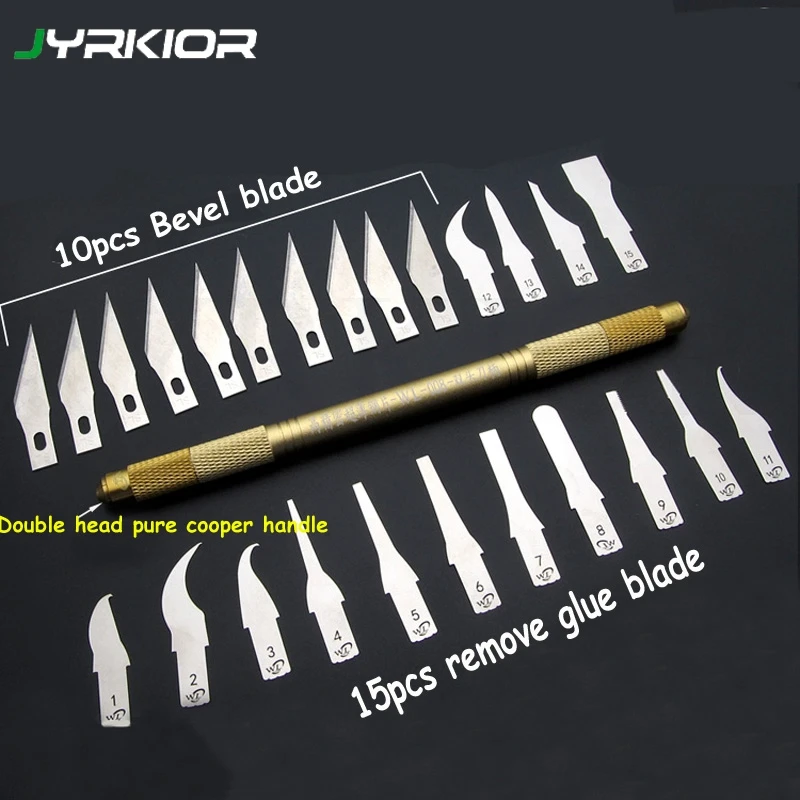 

Ultra Thin Phone BGA IC Chip Remover Blade Set Stainless Steel Blade Tool Kits for iPhone Motherboard CPU Disassemble Repair