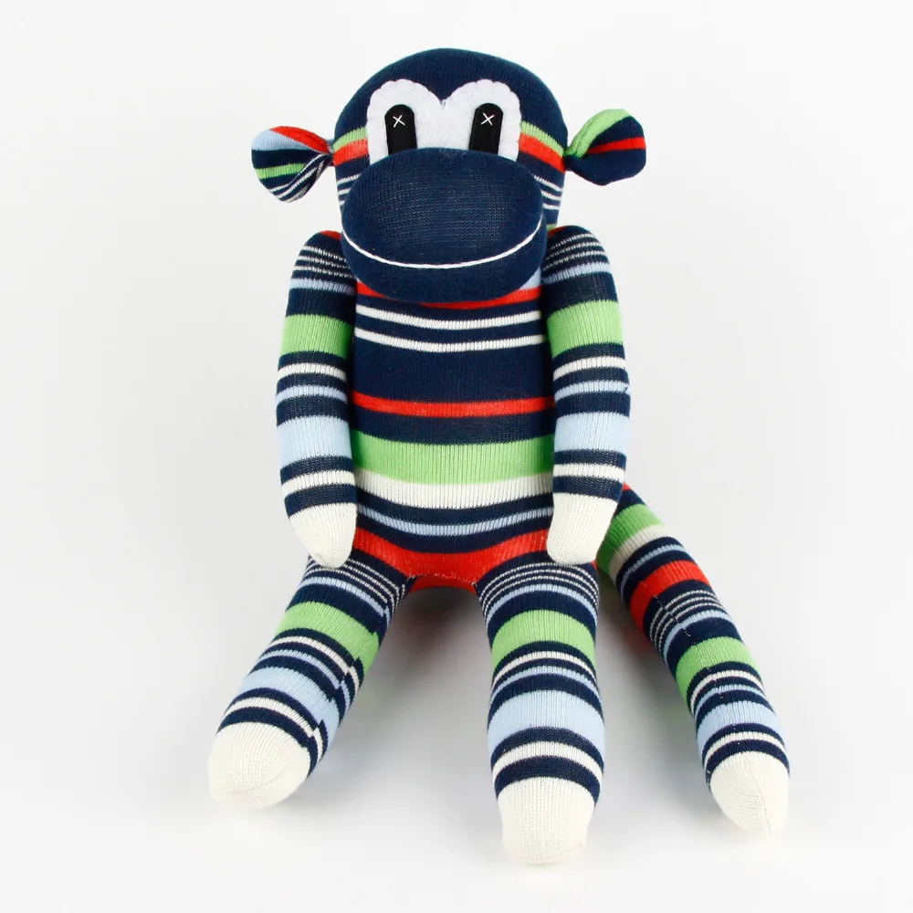 boys gift handmade diy stuffed boy cute sock monkey baby shower toys