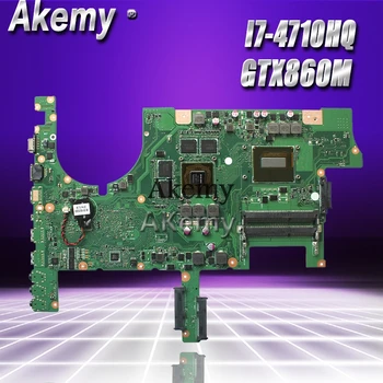 

Akemy ROG G75J1M Laptop motherboard For Asus G751JM G751J G751 Test original mainboard I7-4710HQ GTX860M