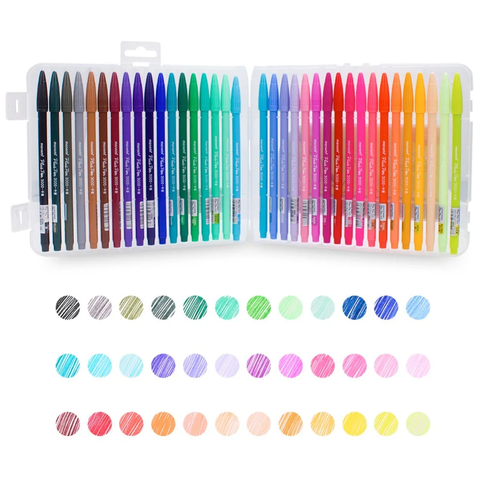 Художественная маркерная ручка, водная цветная ручка, набор-средний и тонкий наконечник, окрашивающие маркеры на водной основе, насыщенные и яркие цвета идеально подходят для взрослого цвета