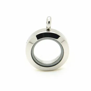 

10pcs/lot 20mm round fashion mini floating locket pendants screw glass locket necklace in 316L stainless steel