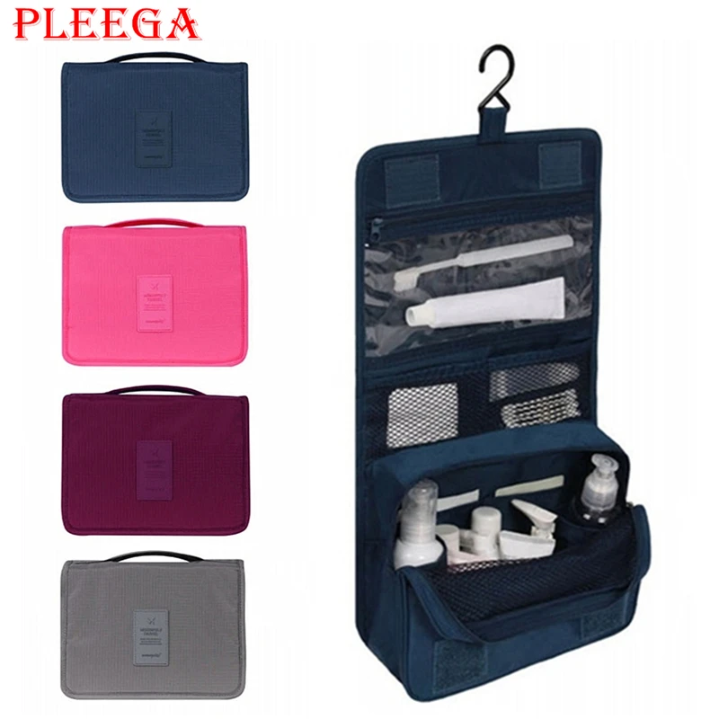 PLEEGA Brand Women Travel Cosmetic Bags Hanging Wash Bag Makeup Daily Supplies Hanging Toilet Organizer Bag