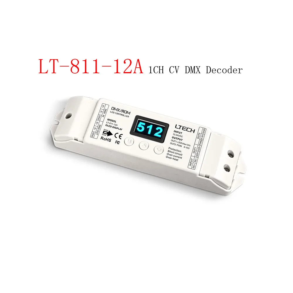

LTECH LT-811-12A 1CH CV DMX Decoder Input Voltage DC12-24V