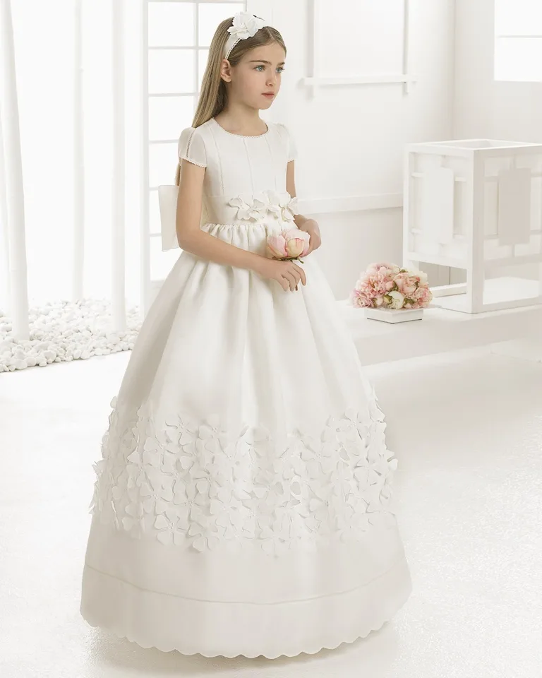 short sleeve communion dress
