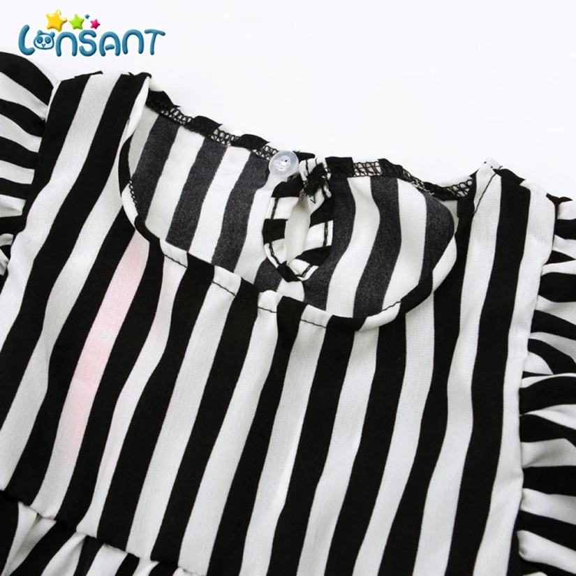 Комплект одежды для девочек из футболки и шортов в полоску|conjunto menina|kids girls clothes