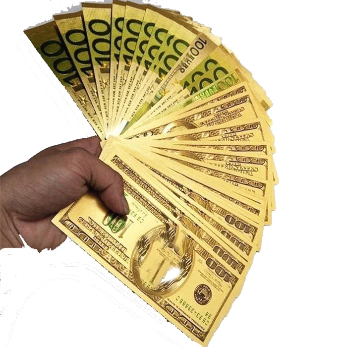 2 шт. доллар памятные банкноты просто ремесла не реальные деньги реквизит специальный дизайн уникальный стиль Золотая фольга бумага игрушка бар