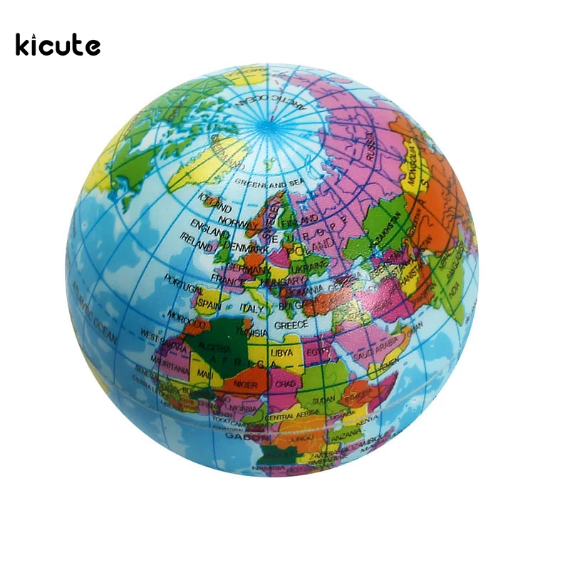 

1Pcs Mini Foam World Globe Teach Education Earth Geography Toy Map Elastic Ball Model Crafts Educational Supply Gifts 7.5cm