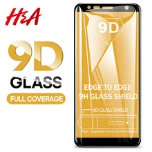 H& A 9D закаленное стекло для samsung Galaxy J4 Plus J6 J8 A6 A8 A7 Защитная пленка для экрана A5 A3 A7