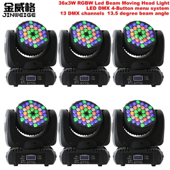 

Free Shipping 6pcs/Lot New Sharpy 36x3W 4in1 RGBW Led Disco DJ Beam Moving Head Light With Great