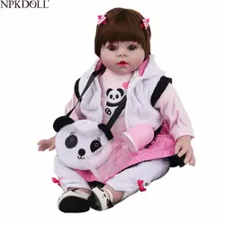 NPKDOLL 55 см 22 дюймов силиконовый Reborn Baby Alive Кукла Мягкая Реалистичная Bebe девочка Новорожденный ребенок реалистичные детские куклы подарок на
