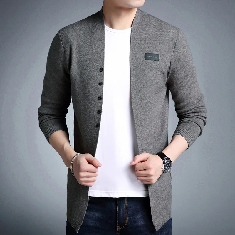 Sweaters Men Sweater Slim Tops Cardigan Solid Casual Mens Wool Sweater Men Winter Clothes Men Streetwear Plus Size Warm Solid