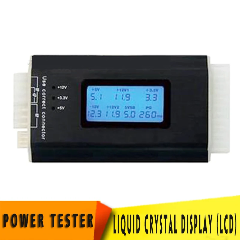 الرقمية LCD جهاز كمبيوتر شخصي PC امدادات الطاقة فاحص 20/24 دبوس SATA Hdd الفاحصات مدقق الطاقة قياس أدوات تشخيص فاحص