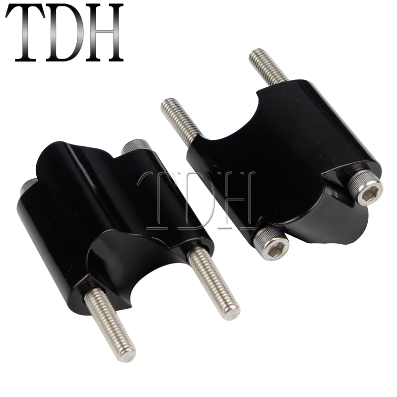 Черный Мотоцикл с ЧПУ Алюминиевый Руль Riser Rise высота подъема ...