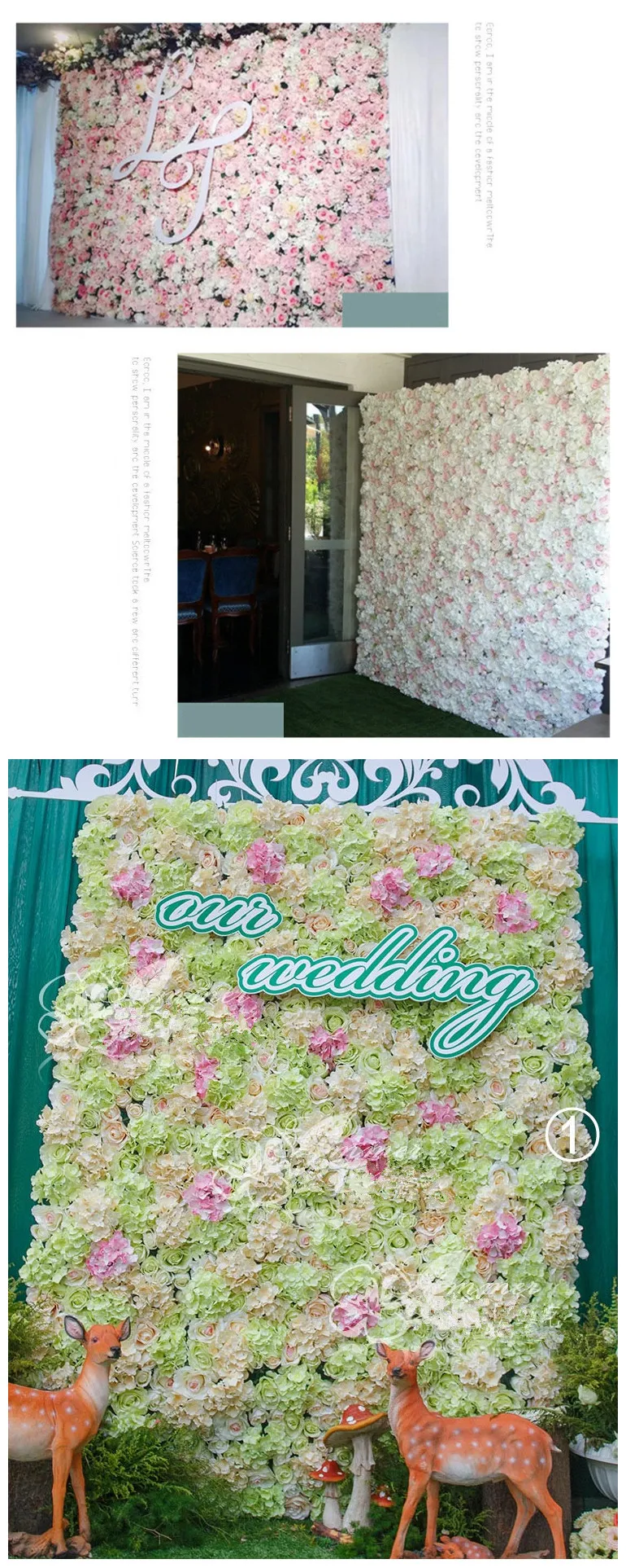 Сделай Сам дизайн Свадебный цветок стена шелковая искусственная Роза Гортензия пион цветы фон гостиничные магазины украшения окна