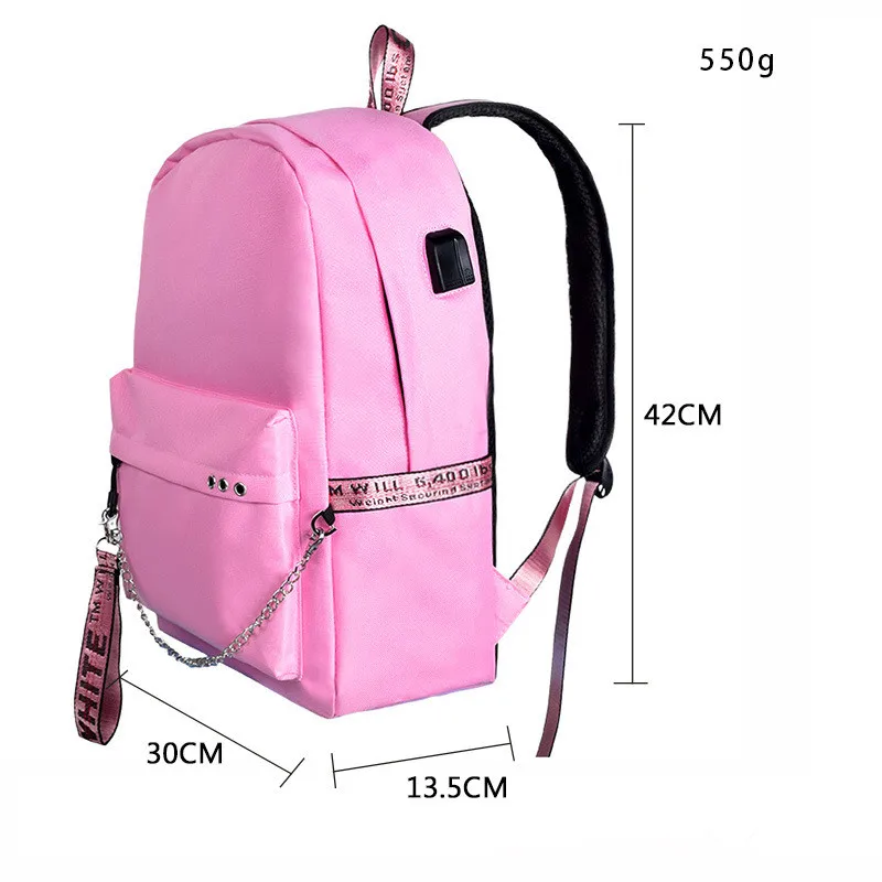 Новая USB зарядка сумка KPOP V J-HOPE JUNG KOOK рюкзак для мальчиков и девочек мода для сумки для фанатов рюкзак Харадзюку Mochila