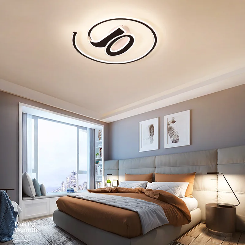 

KM Personality yakeli abnormity digital rooms bedroom absorb dome light Nordic study modern led to absorb dome light