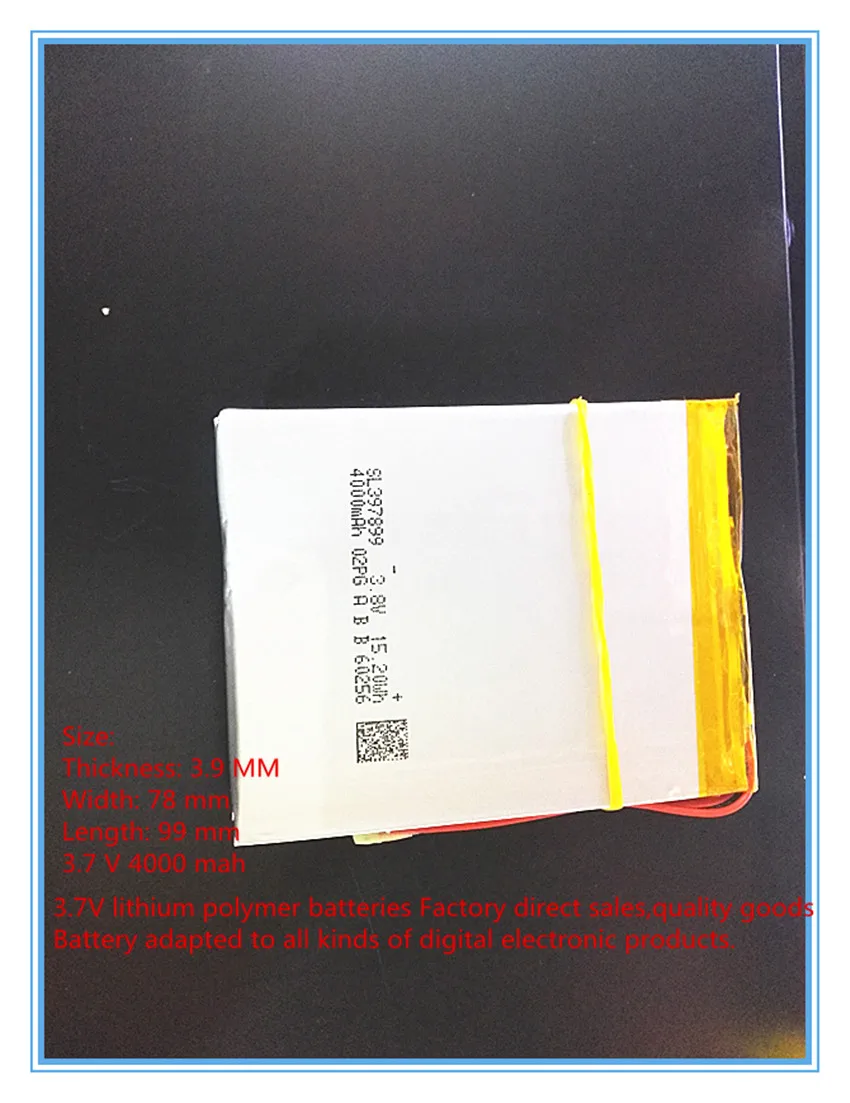 3,7 V 4000 мА/ч, 7 дюймов song mei G2 планшет среднего качества продукции литий-ионный планшеты полимерный аккумулятор 397899