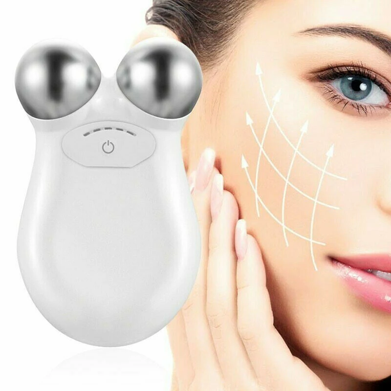 V Shaped Lifting Face Electric Facial Roller Micro-current Massage Skin Anti Wrinkle Tighten Portable Massager Device beauty New