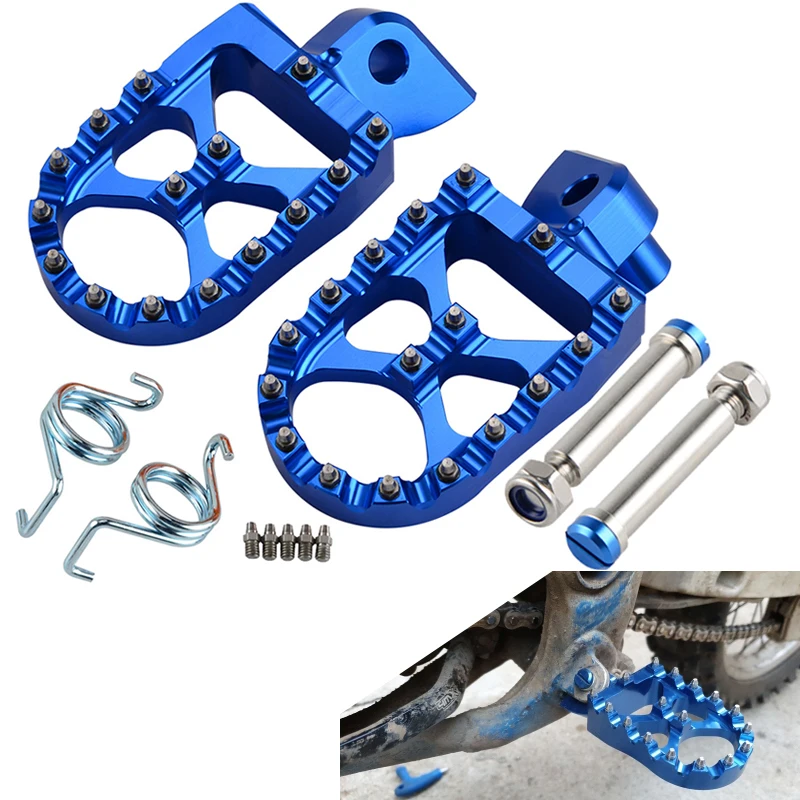 Günstige Motorrad Fußrasten Fußrasten Fußrasten Für Yamaha YZ 65 85 125 250 125X 250X 250FX 450FX WR 250F 450F YZF WRF 250 450 2001 2019