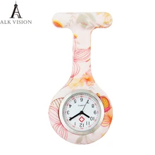Модные красочные медицинские медсестры часы Fob кварцевые медсестры часы цифры Круглый циферблат силиконовые медсестры часы ALK VISION