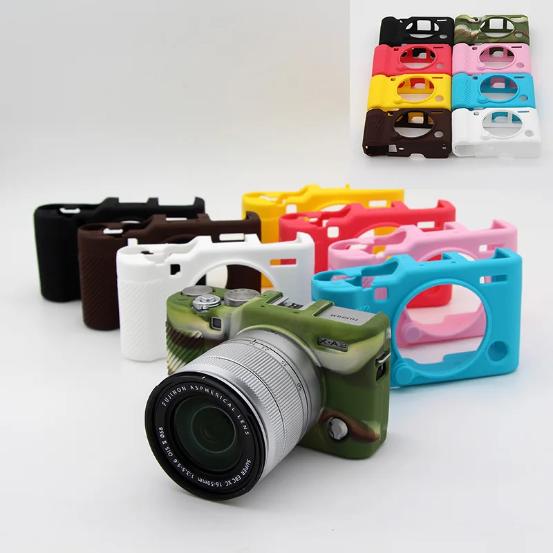 

Case Camera For Fuji Fujifilm XA3 XA-3 XA10 XA-10 Protect Bag Rubber Bag New Silicone Camera Video Bag Case PVC Silicone 8 Color