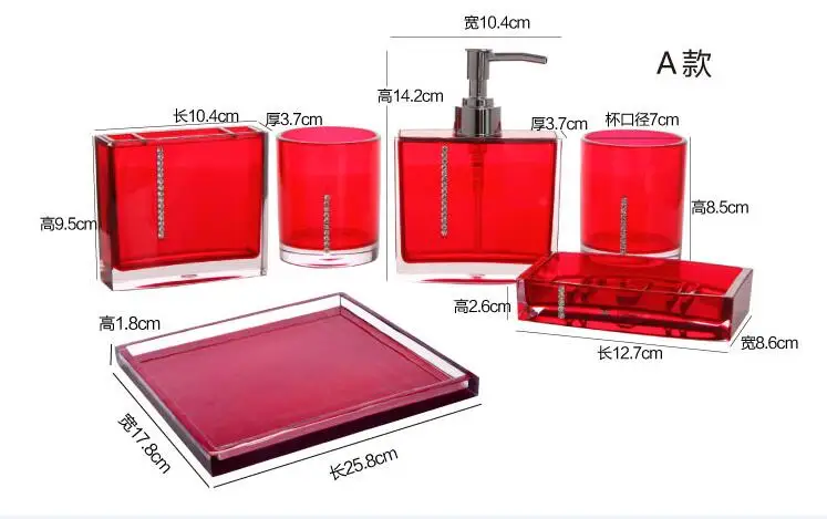 Акриловая ванна серии набор для ванной аксессуар экологически чистый квадратный и круглый кристалл алмаз мыльница чашки лосьон бутылка