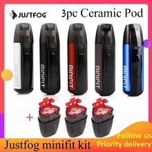 Justfog minifit стартовый комплект 370 мАч все в одном vape комплект как justfog q16 с батареей MINIFIT компактный pod vaping устройство