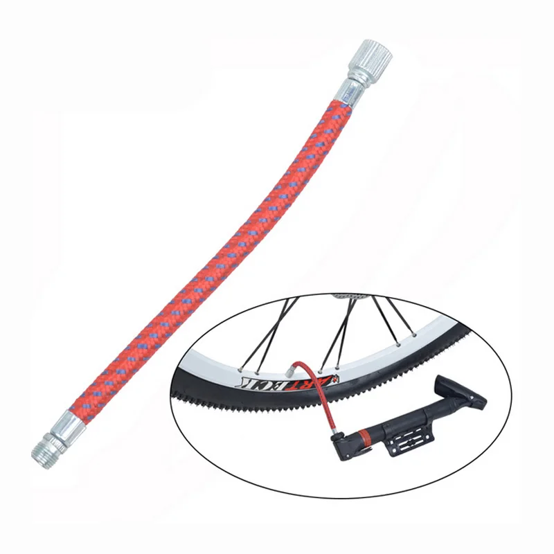 

2pcs MTB Pump Hose Mountain Bikes Road Folding Bicycles 16.5cm Schrader Valve Durable Air Pump Inflator Parts