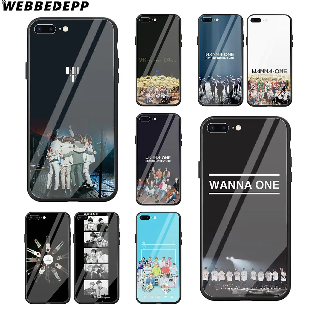 WEBBEDEPP Wanna One K pop Bands чехол из закаленного стекла для телефона Apple iPhone Xr Xs Max X или 10 8 7 6