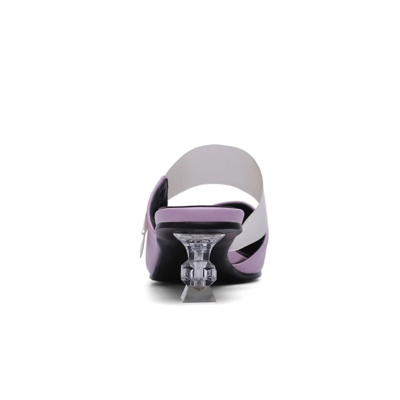 MSSTOR Square Toe Transparent Slippers PU Fashion Concise Purple Outside Mules Shoes Women Strange Style Women Summer Slippers MSSTOR Square Toe Transparent Slippers PU Fashion Concise Purple Outside Mules Shoes Women Strange Style Women Summer Slippers