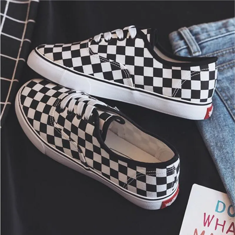 

Fashion Sneakers Ladies Lace-up Casual Shoes Breathable Women Vulcanized Shoes Walking Canvas Shoes