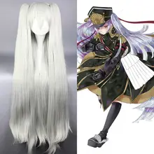 Игры высокого качества re: создатели gunpuku без himegimi Косплэй Искусственные парики белые волосы Косплэй костюмы на Хэллоуин волос для Для женщин