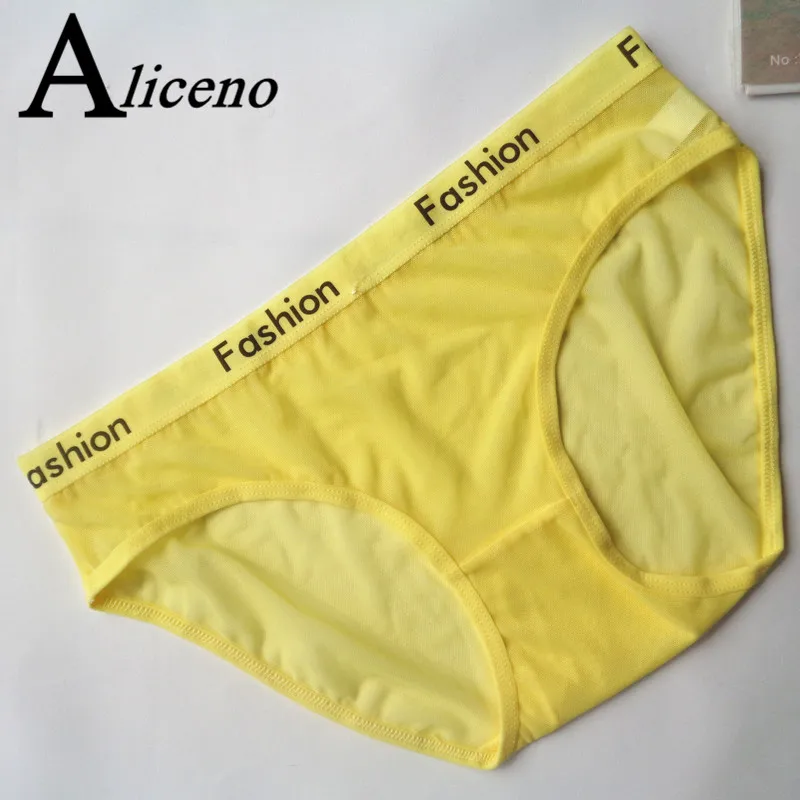 ALICENO, с буквенным принтом, сексуальные женские хлопковые сетчатые прозрачные трусики, нижнее белье, модное, с низкой посадкой, женское нижнее белье, бесшовные трусы HP07
