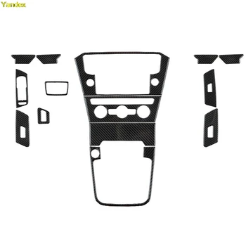

Yandex 14pcs carbon fiber Interior decoration decorative carbon fiber panel decorative for VOLKSWAGEN Variant MAGOTAN 2017