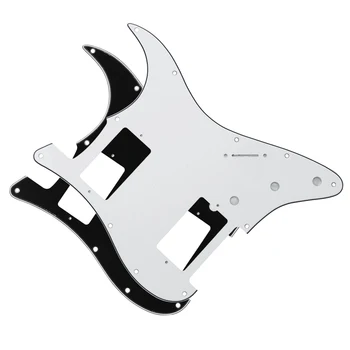 

2pcs 11 Holes Guitar Pickguard HH Scratch Plate Replacement for American Big Apple/Standard FD ST Style Guitar,White/Black