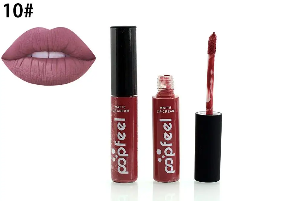 2016-Marca-de-Maquillaje-Impermeable-batom-Tinte-brillo-de-Labios-de-Terciopelo-Rojo-Verdadero-Marr%C3%B3n-Nude