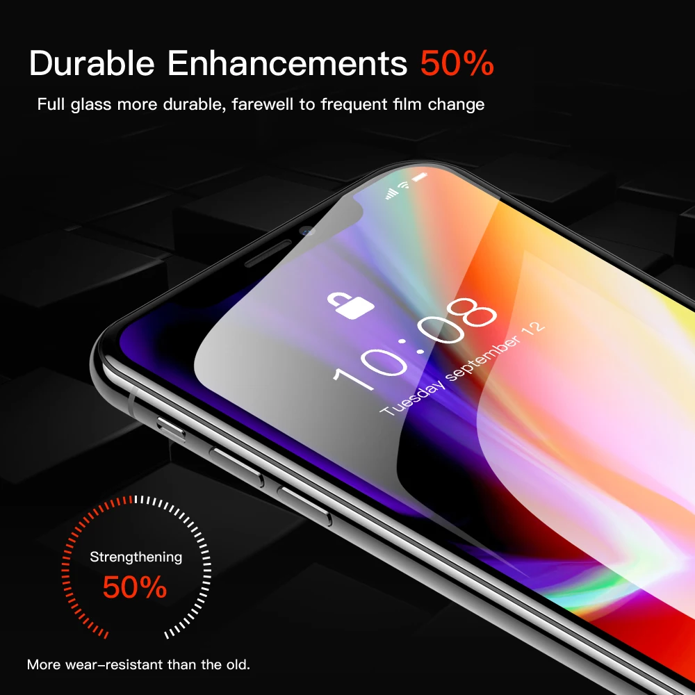6D Gehärtetem Glas für iphone XR Xs Max X Screen Protector Für iphone 7 8 Plus 6 s 6 Plus Telefon s