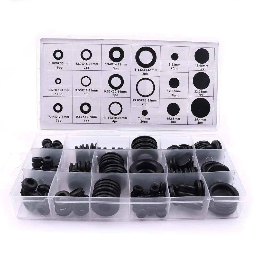 

125Pcs/Set Universal Car Metric Rubber O-rings Washer Seals Plastic Case Wear-Resistant Assortment for Auto Moto O-ring Hot Sale
