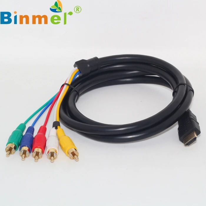 

5ft Full HD 1080P HDMI Male to 5 RCA RGB Audio Video AV Component Cable LJJ0119