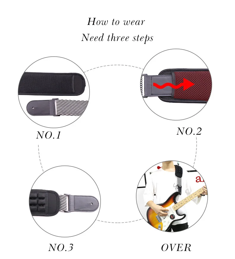 BATESMUSIC гитарный ремень для бас и электрогитары с " Широкая Неопреновая подкладка и регулируемая длина от 40 см