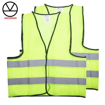 

KAWOSEN 2PCS Car Motorcycle Reflective Safety Clothing High Visibility Hi Viz Vest Warning Coat Reflect Stripes Jacket RSC_01