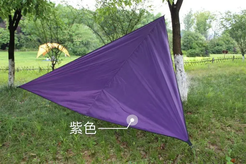 3M/4M Triangle Waterproof Outdooor SunShade Sail Garden Patio Pool Camping Shade Awning Canopy Sunscreen UV Block - Color: Purple