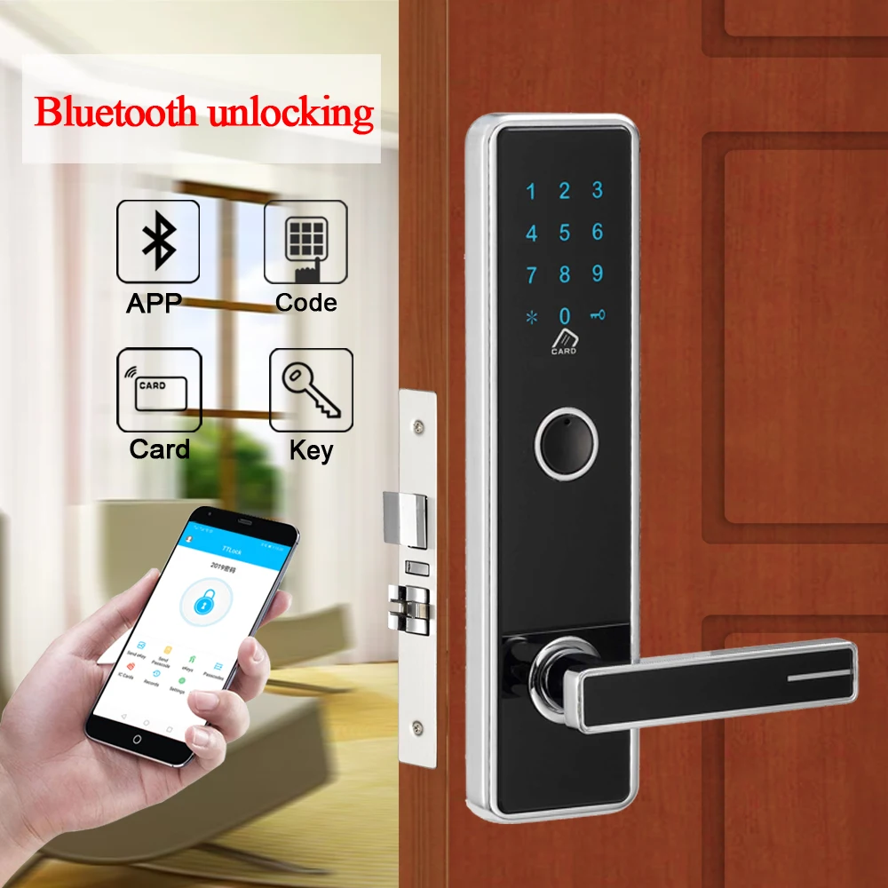 Kopen Security Elektronisch Deurslot, APP Bluetooth Smart Touch Screen Combinatie Slot, Digitale Code Toetsenbord Deadbolt Voor Home Appartement