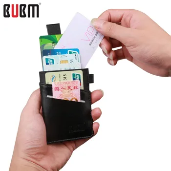 

BUBM bag for cards emovable cards holders bag storage organizor pouch money change key bag fashion black 5 pcs cards
