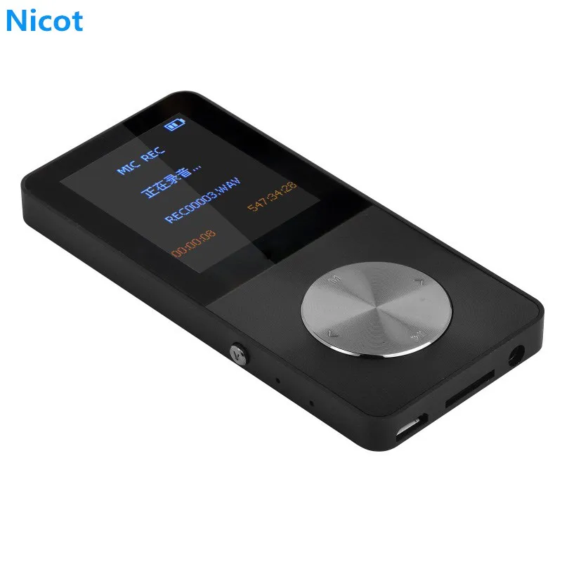 NICOT Portable HiFi Metal MP4 Player 16GB 8GB 4GB Mini USB Player with