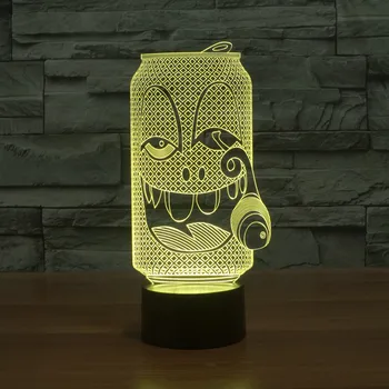 

Novelty Lighting 7 Color Change 3D Smoking Bottle Lamp LED Lighting Home Decorative Night Light Lampara Best Christmas Gift