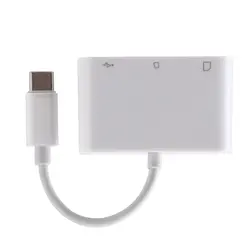 1 шт. USB C к SD кард-ридер 3 в 1 USB к type-C Комплект для подключения камеры адаптер SD TF кард-ридер адаптер Горячая Распродажа