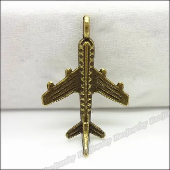 

120pcs Vintage Charms Aircraft Pendant Antique bronze Zinc Alloy Fit Bracelet Necklace DIY Metal Jewelry Findings