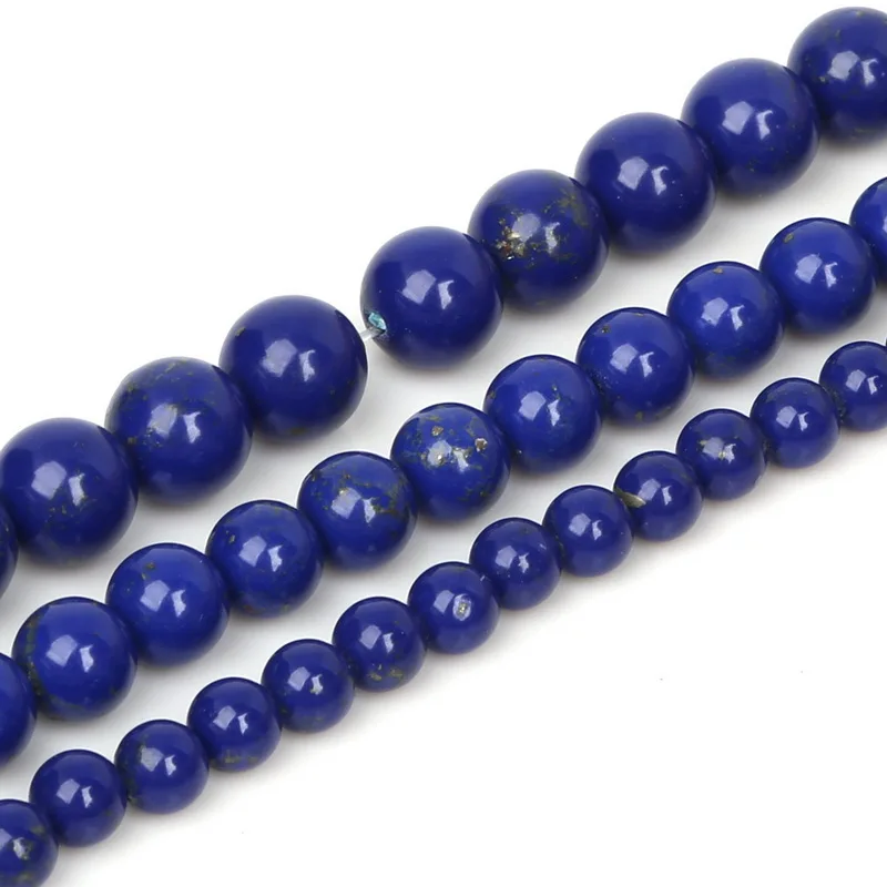 

Best Selling 6mm 8mm 10mm Lapis Lazuli Round Beads Synthetise Dyed 15" For DIY Bracelet Necklace Jewelry Making